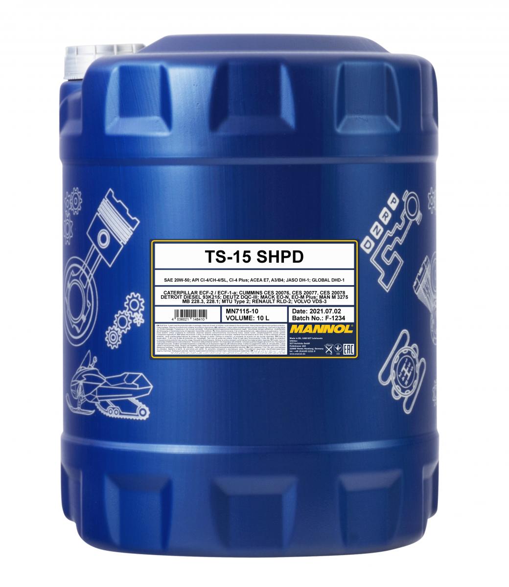 SCT - MANNOL Motoröl Mannol TS-15 SHPD 20W-50 [10L] mn711510 10l