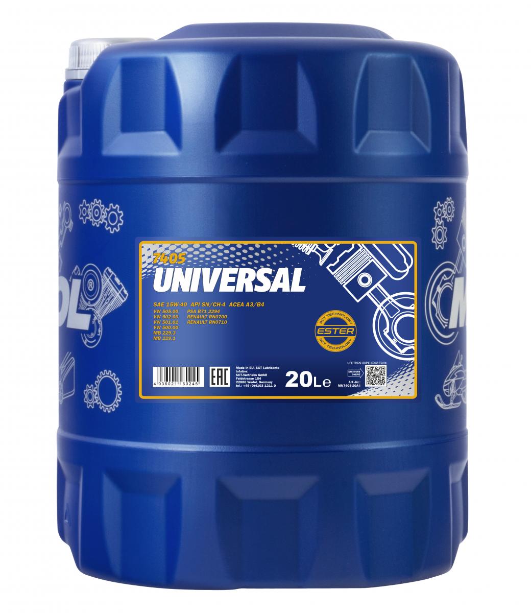 SCT - MANNOL Motoröl Mannol 15W-40 [20L] mn740520 20l