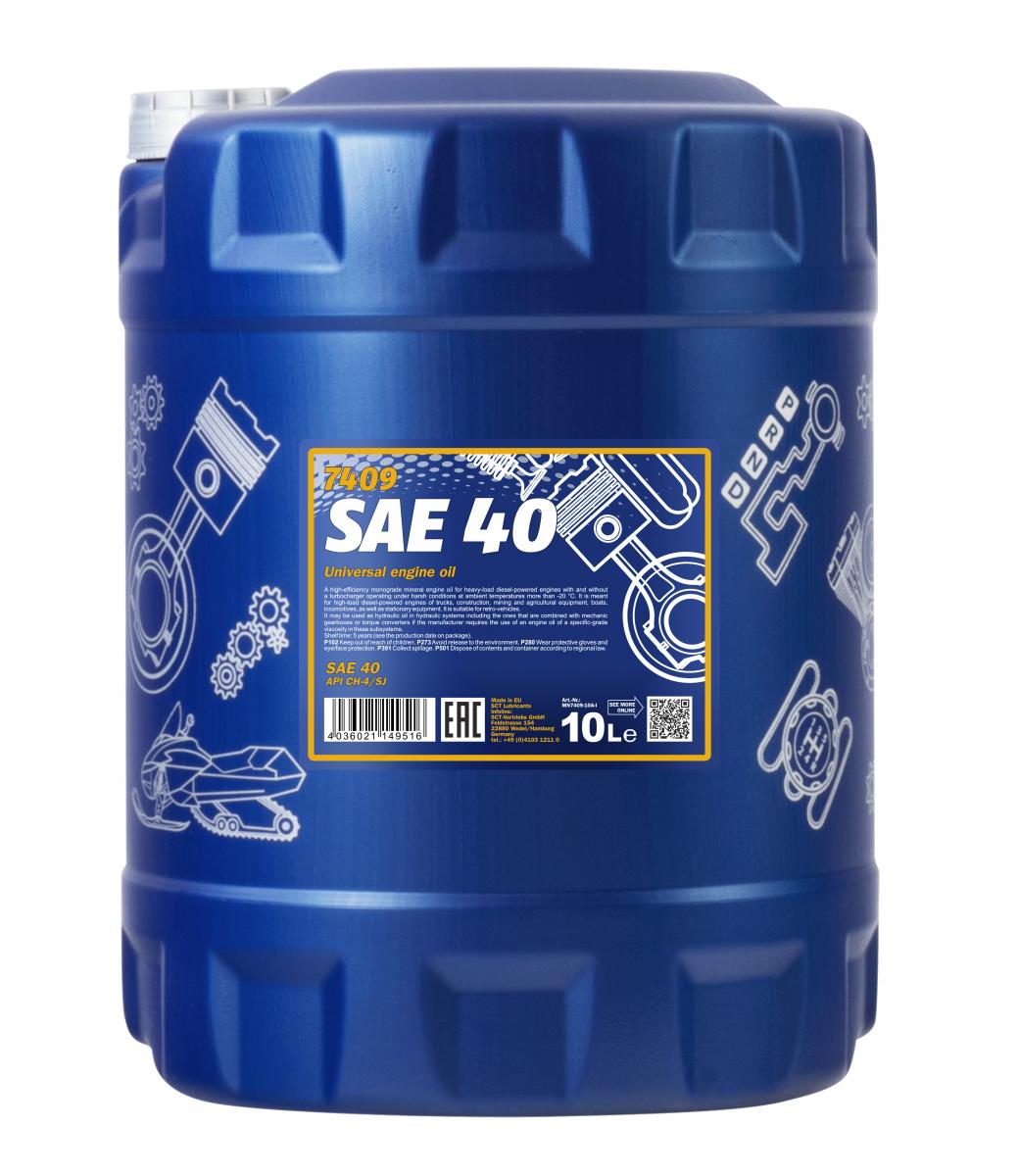 SCT - MANNOL Motoröl Mannol SAE 40 [10L] mn740910 10l