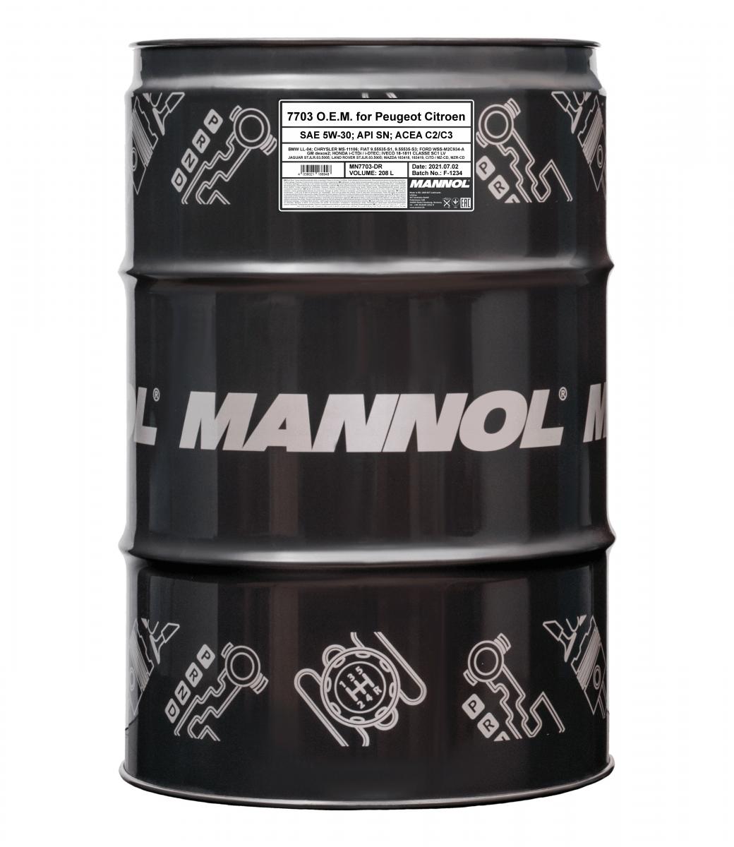 SCT - MANNOL Motoröl Mannol 7703 Energy Formula PSA 5W-30 [208L] mn7703dr 208l