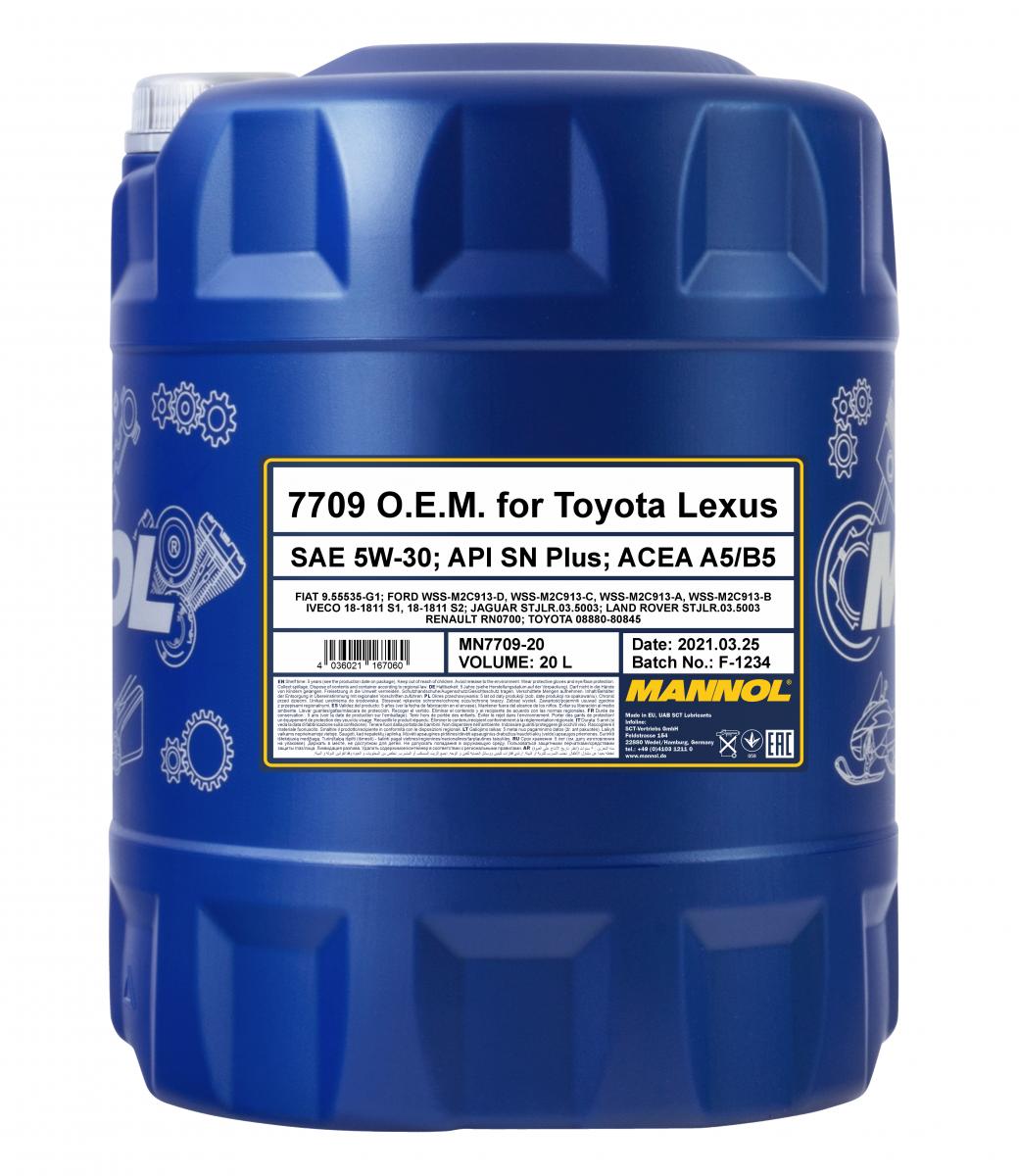 SCT - MANNOL Motoröl Mannol 7709 for Toyota Lexus 5W-30 [20L] mn770920 20l