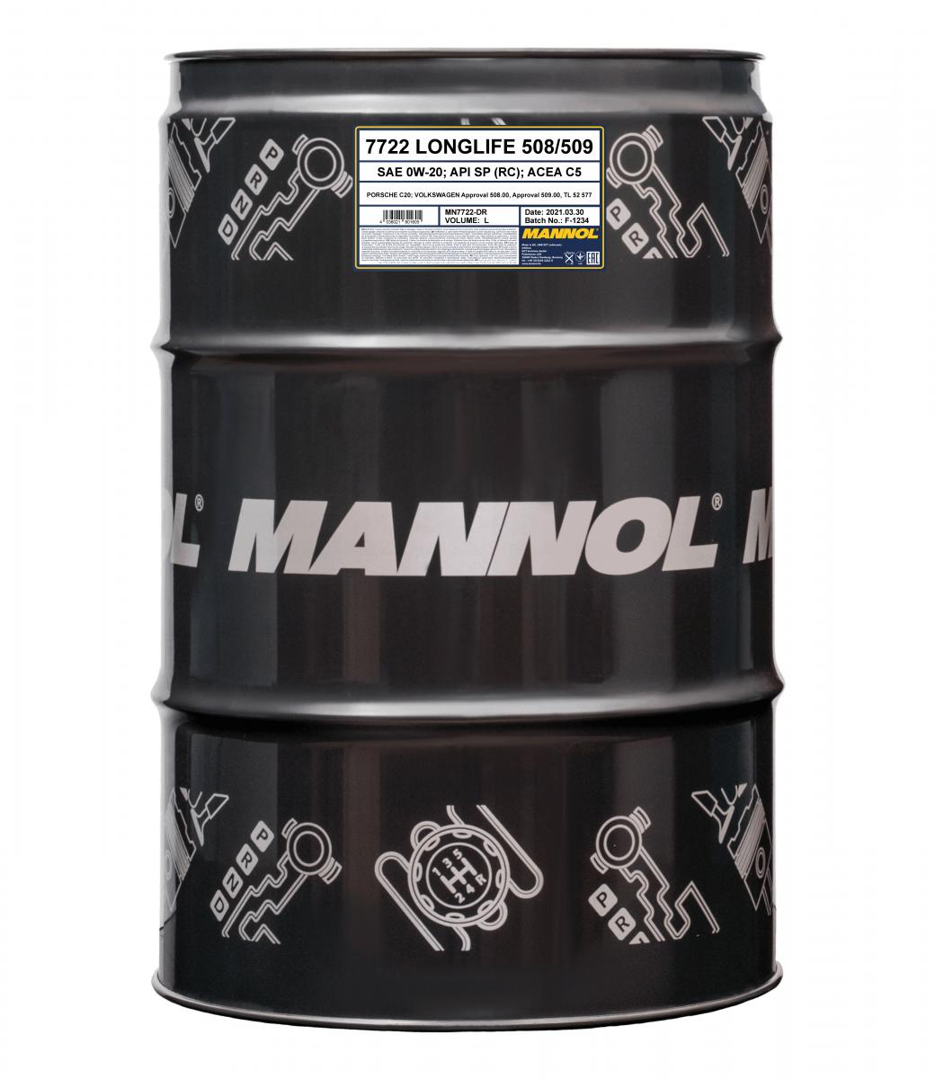 SCT - MANNOL Motoröl Mannol Longlife 508/509 0W-20 [208L] mn7722dr 208l