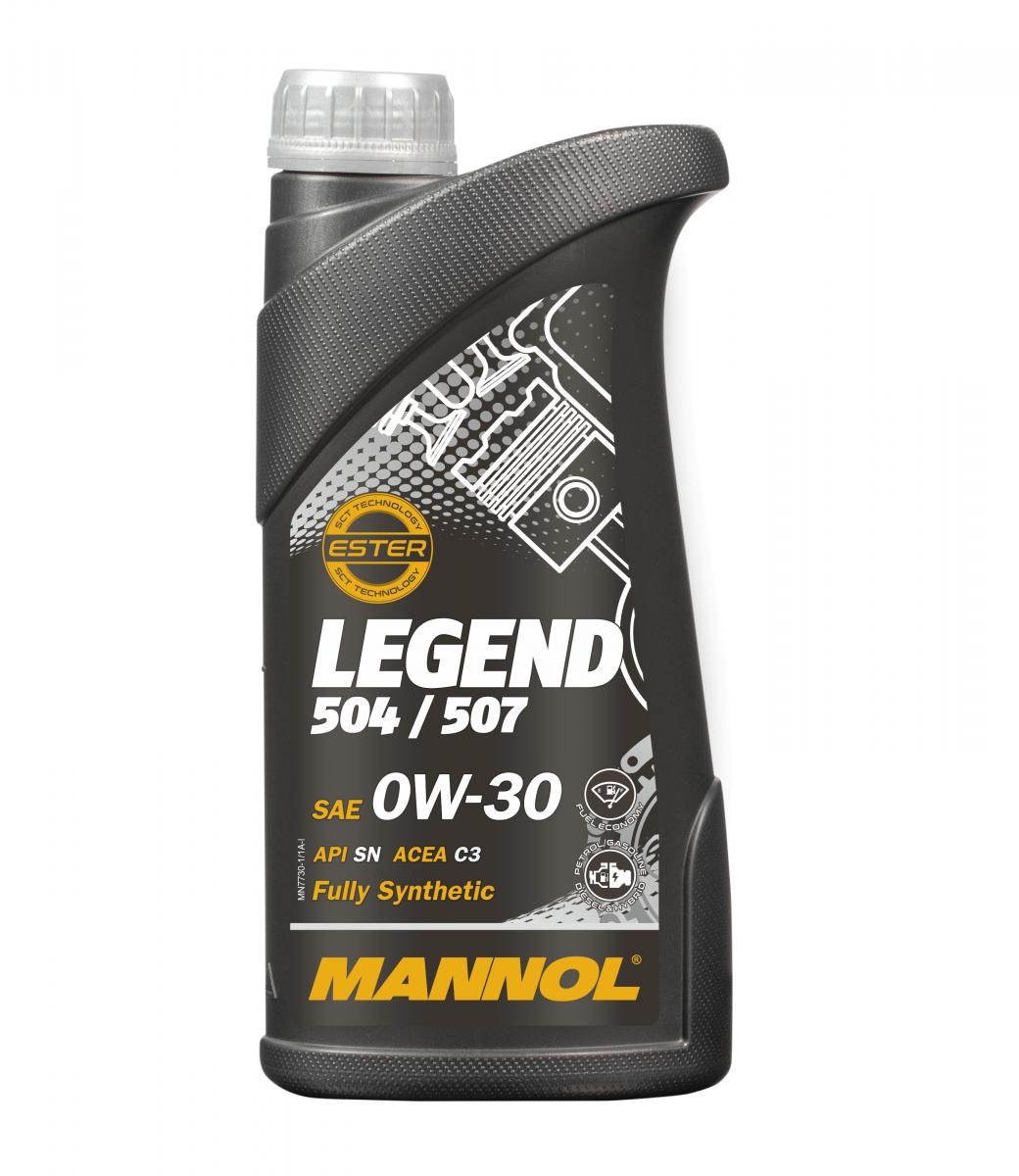 SCT - MANNOL Motoröl Mannol Legend 504/507 0W-30 [1L] mn77301 1l für Porsche SSANGYONG VAG