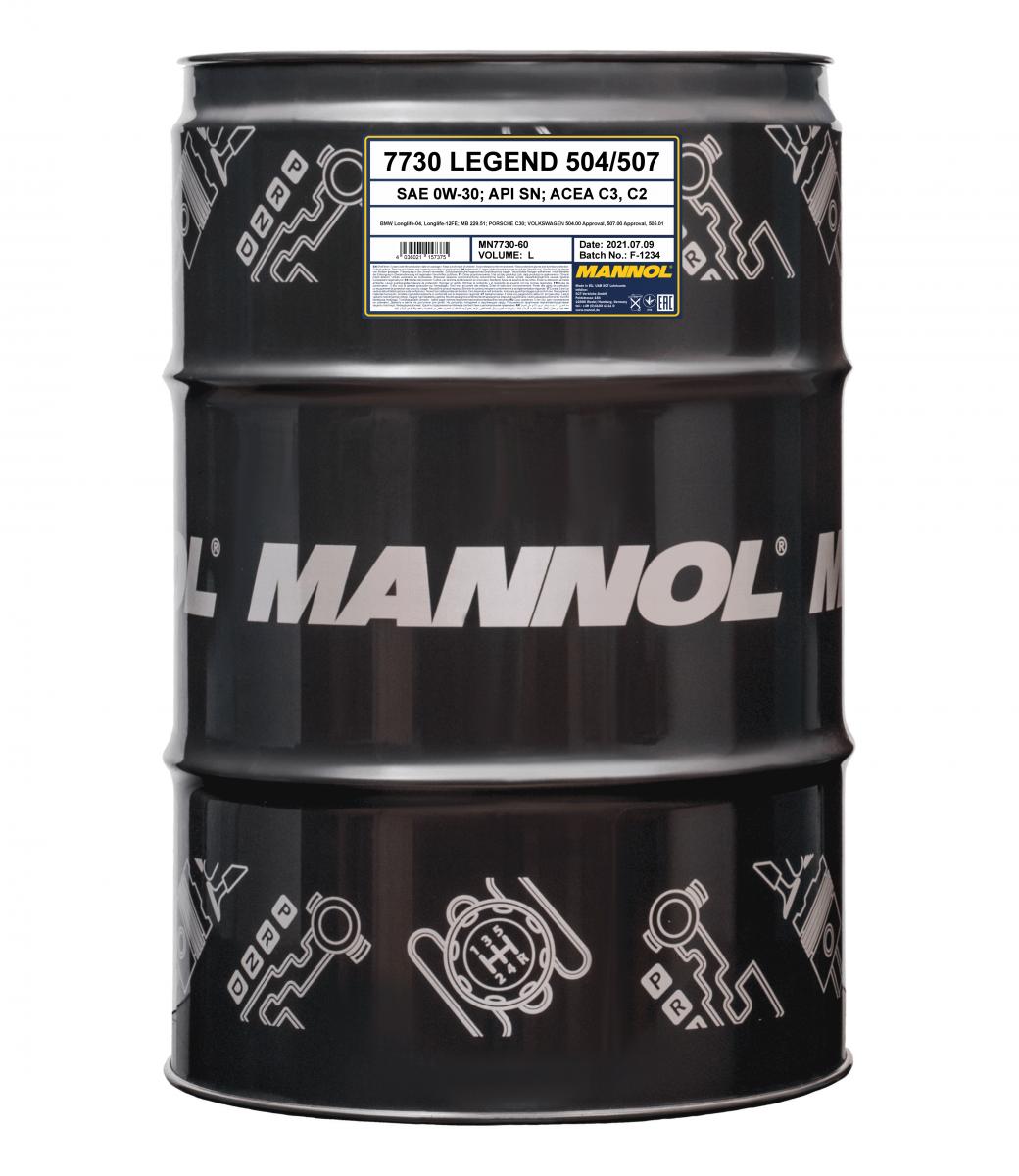 SCT - MANNOL Motoröl Mannol Legend 504/507 0W-30 [60L] mn773060 60l für VAG