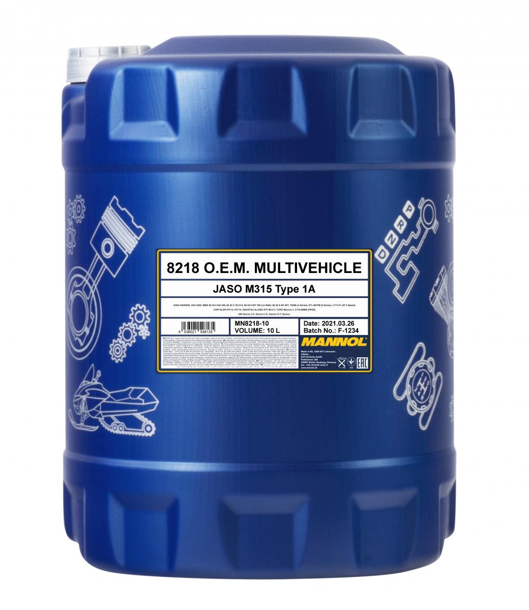 SCT - MANNOL Getriebeöl Mannol ATF Multivehicle JWS 3309 [10L] mn821810 10l
