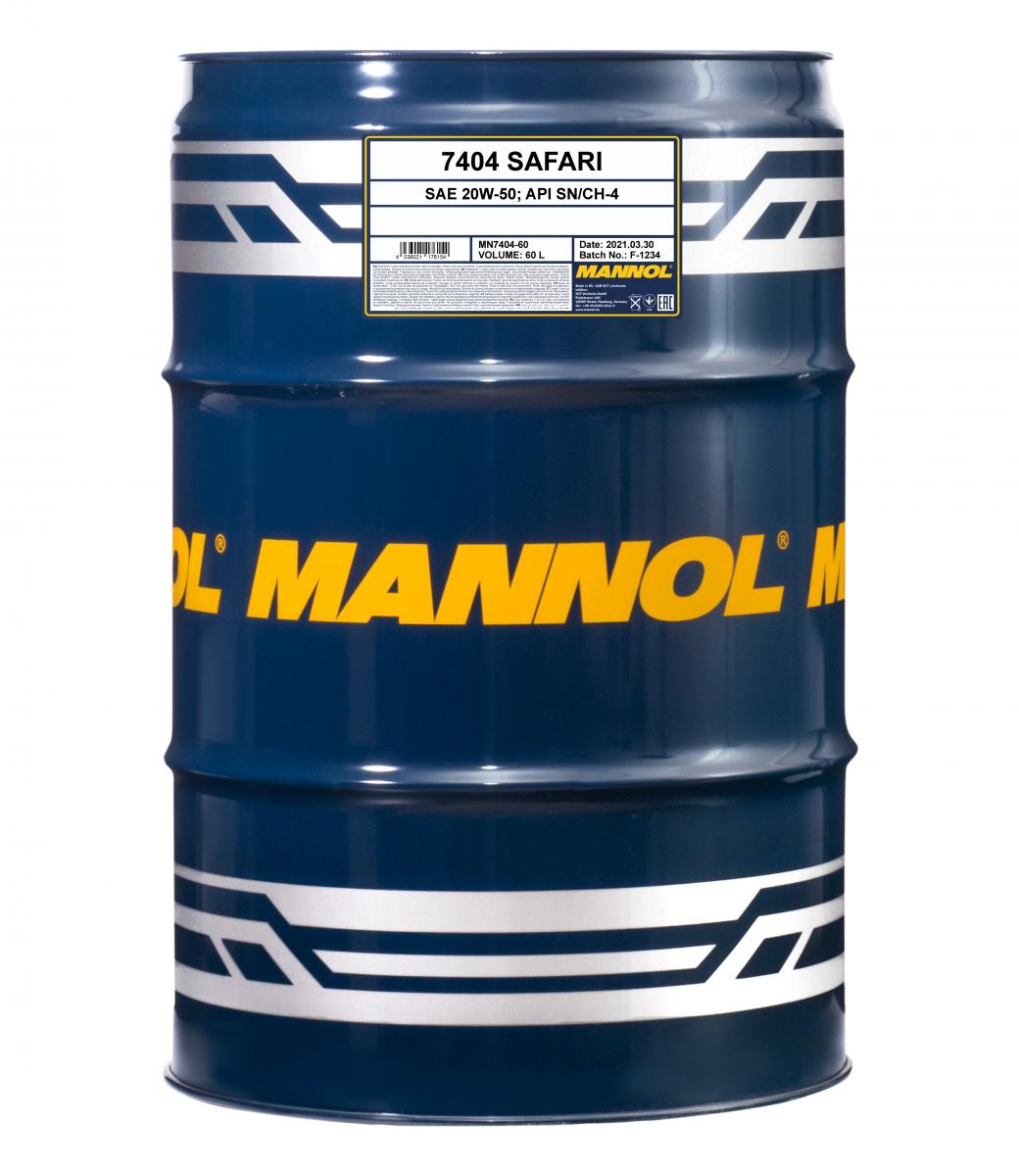 SCT - MANNOL Motoröl Mannol Safari 20W-50 [60L] mn740460 60l