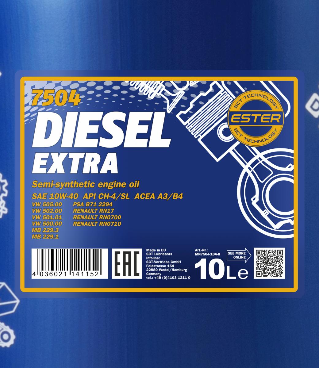 SCT - MANNOL Motoröl Mannol Diesel Extra 10W-40 [10L] mn750410 10l