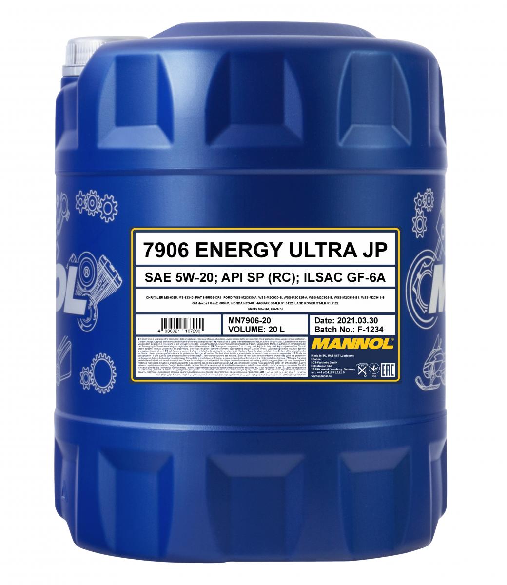 SCT - MANNOL Motoröl Mannol Energy Ultra JP 5W-20 [20L] mn790620 20l