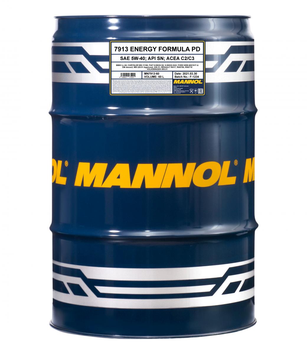 SCT - MANNOL Motoröl Mannol Energy Formula PD 5W-40 [60L] mn791360 60l