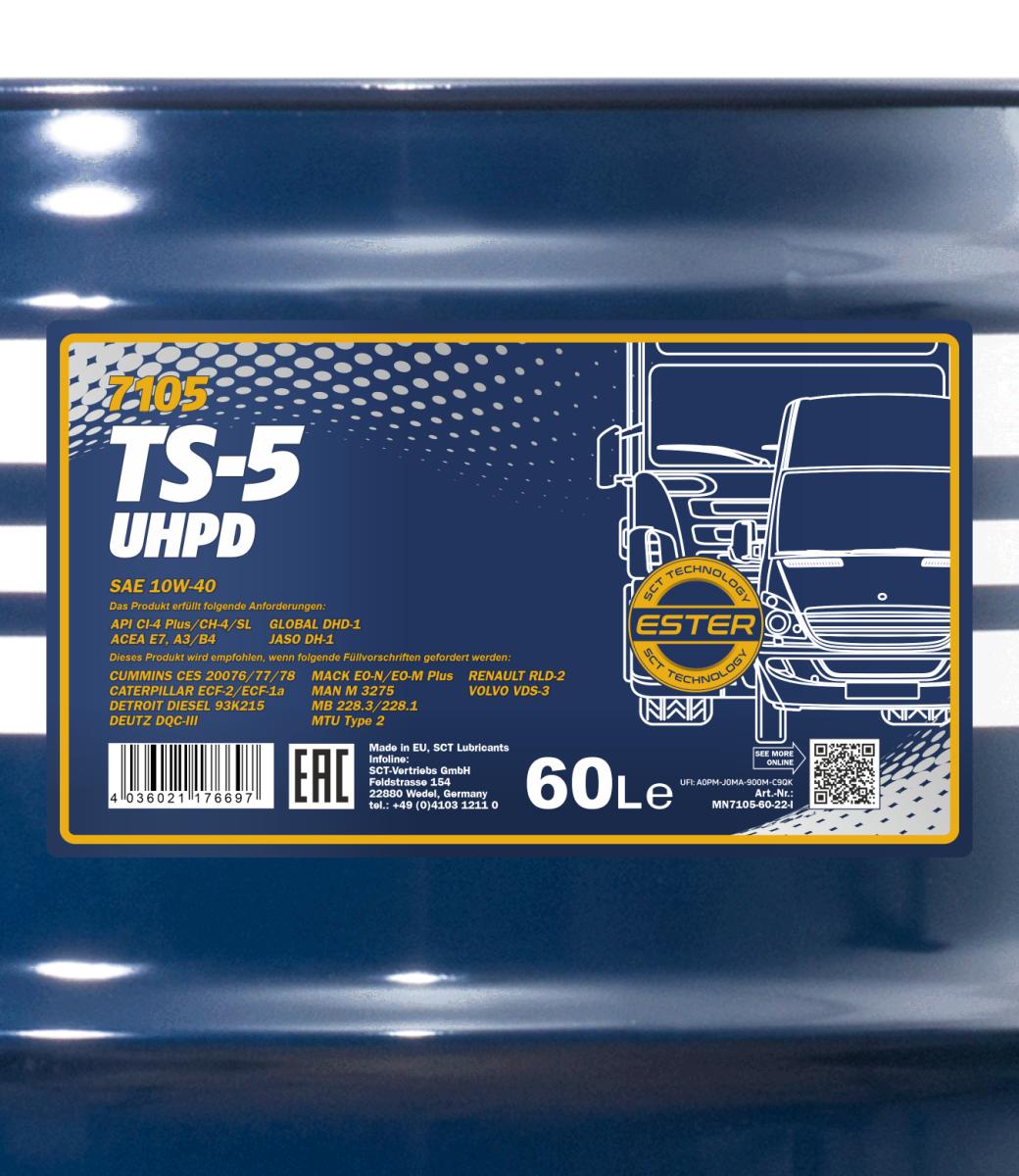 SCT - MANNOL Motoröl Mannol TS-5 UHPD 10W-40 [60L] mn710560 60l
