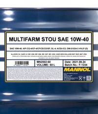 SCT - MANNOL Motorl "Mannol Multifarm STOU 10W-40 [60L] ", Art.-Nr. MN2502-60