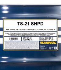 SCT - MANNOL Motor�l "Mannol TS-21 10W-30 SHPD [60L] ", Art.-Nr. MN7121-60