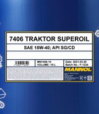 SCT - MANNOL Motorl "Mannol Traktor Superoil 15W-40 [10L] ", Art.-Nr. MN7406-10