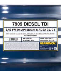 SCT - MANNOL Motorl "Mannol Diesel TDI 5W-30 [60L] ", Art.-Nr. MN7909-60