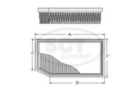 SCT - MANNOL Luftfilter "SB 2178" f&uuml;r BMW 5 (E60), Art.-Nr. SB 2178