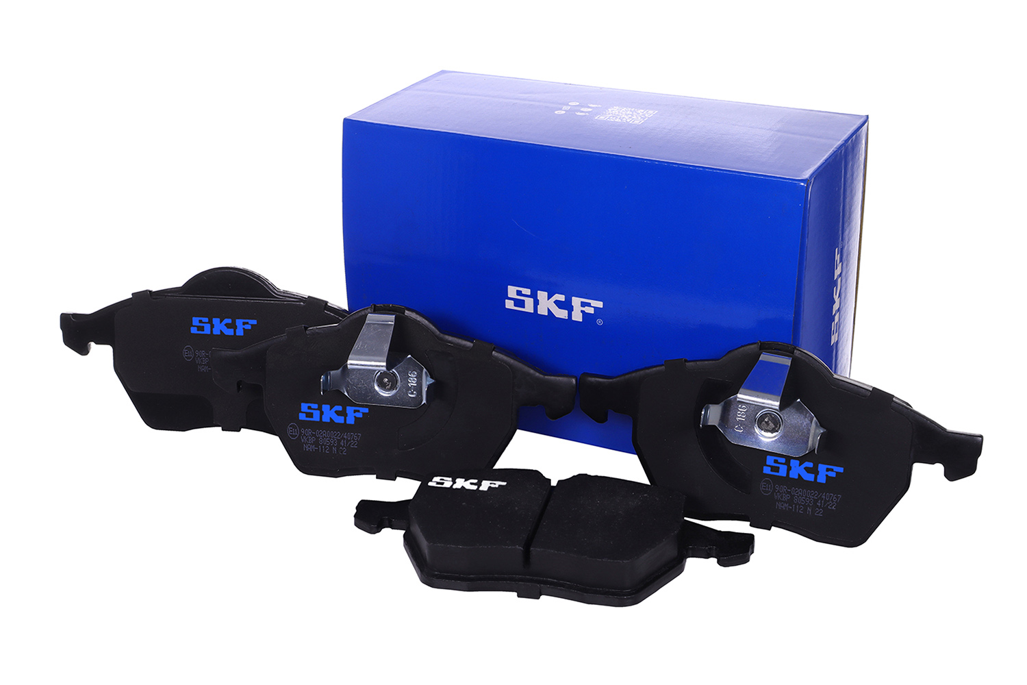 Skf Schwarz Scheibenbremse Bremsbelag Vkbp 80593-4Er Set - Position Vorderachse Höhe 93 Mm Länge 203 Mm Breite 131 Mm Dicke 19,3 Mm - Oe Qualität - Bild 4