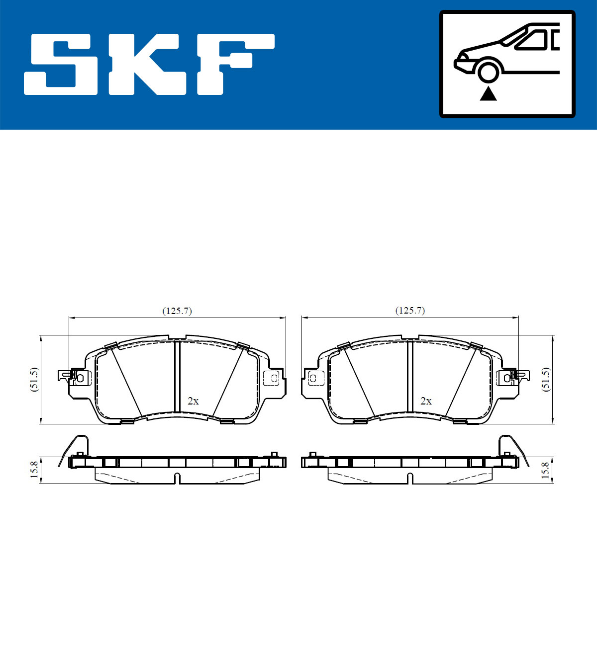 Für SKF VKBP 80478 A Brake pads. MAZDA 2 - Bild 6