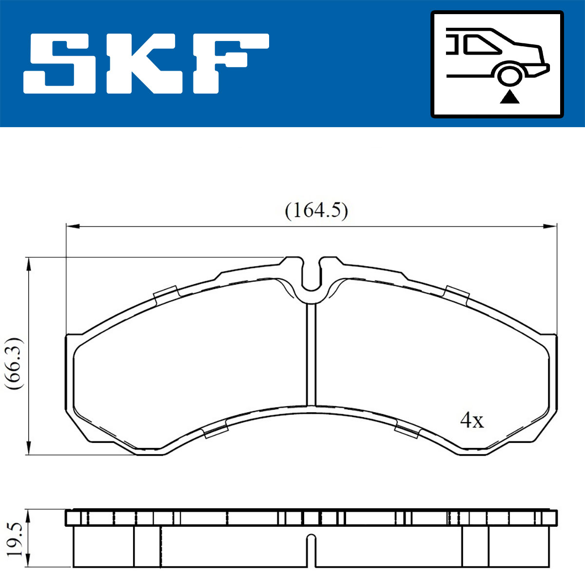 Für SKF VKBP 90130 Brake pads. IVECO/RENAULT DAILY/DAILY CITIES/DAILY I/DAILY I - Bild 7
