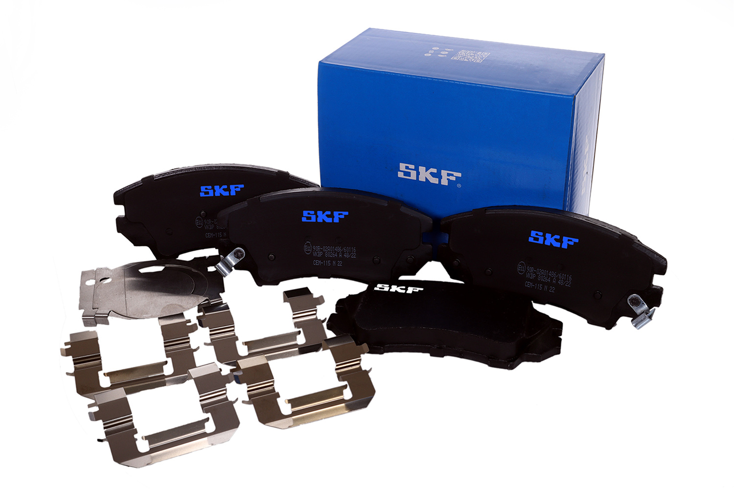 SKF Scheibenbremse Bremsbelag mit Zubehör VKBP 80264 A-4er Set - Position Vorderachse Höhe 78 mm Länge 171 mm Breite 131 mm Dicke 19 mm OE Qualität - Bild 7