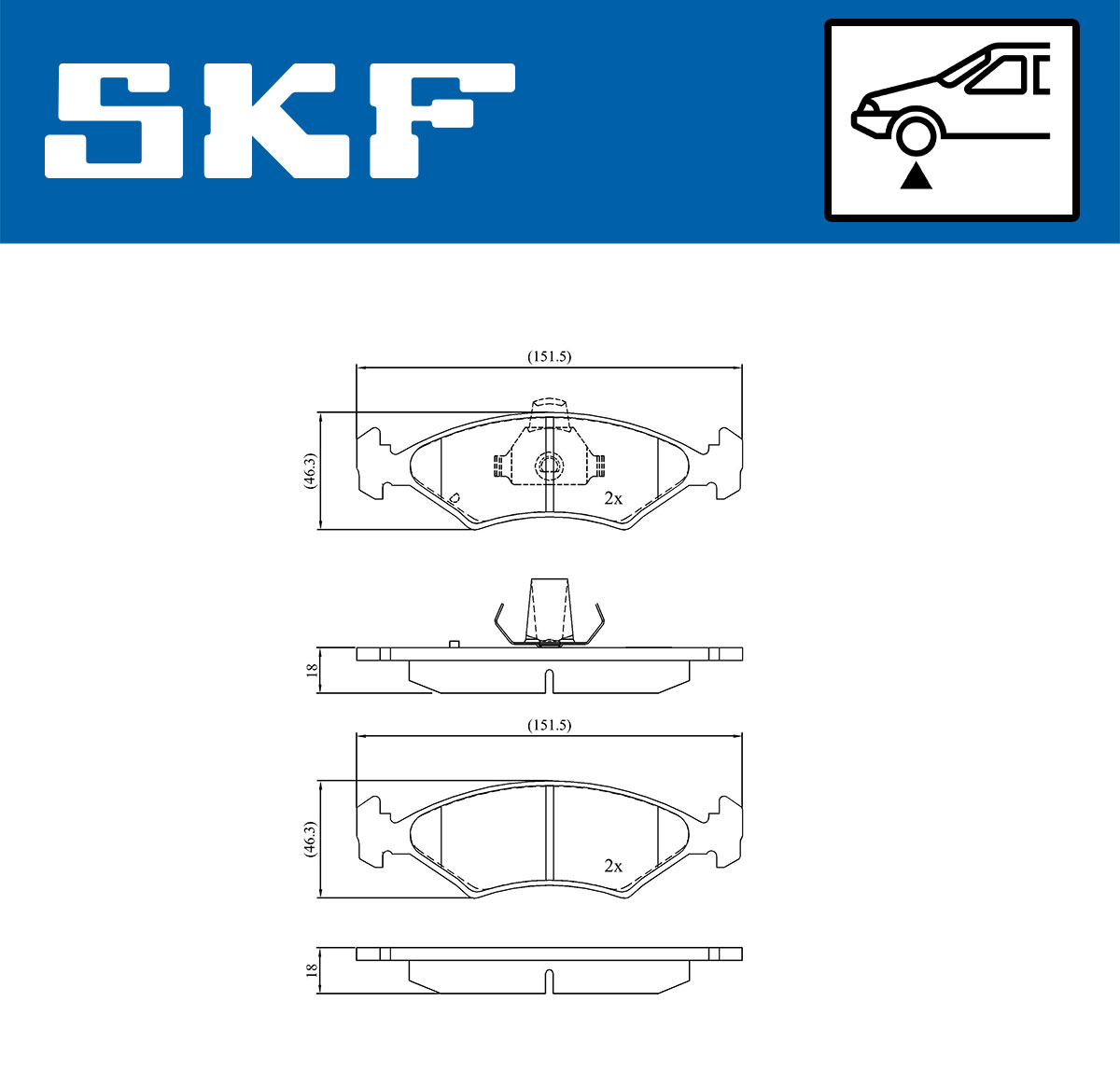Skf Bremsbelagsatz, Scheibenbremse Vkbp 80602 Für Ford Mazda - Bild 5