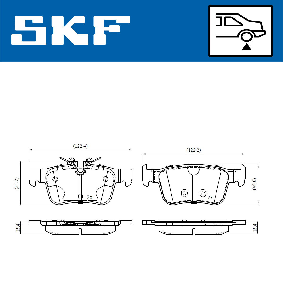 Skf Bremsbel?Ge Hinten Volvo S90 V90 - Bild 7