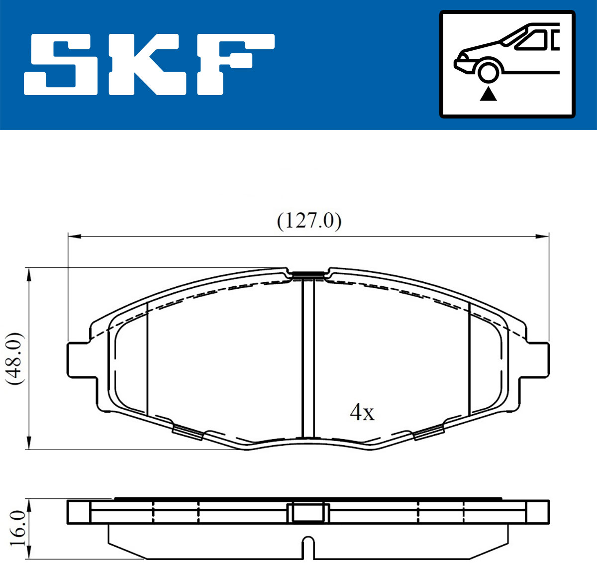Skf Bremsbelagsatz, Scheibenbremse Vkbp80532 Für Daewoo Chevrolet Chery
