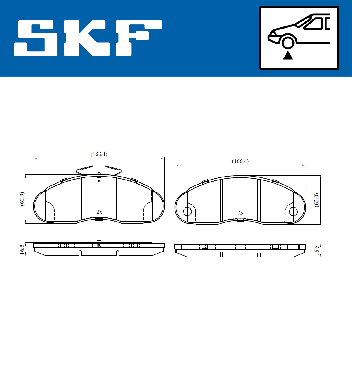 Skf Bremsbelagsatz, Scheibenbremse [Hersteller-Nr. VKBP80526] für Renault Trucks - Bild 6
