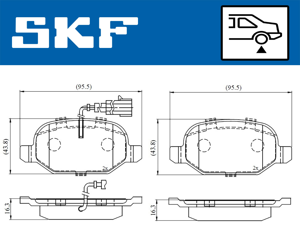 SKF VKBP90398E Bremsbelagsatz für Scheibenbremse Bremsbelagsatz für Alfa romeo - Bild 7