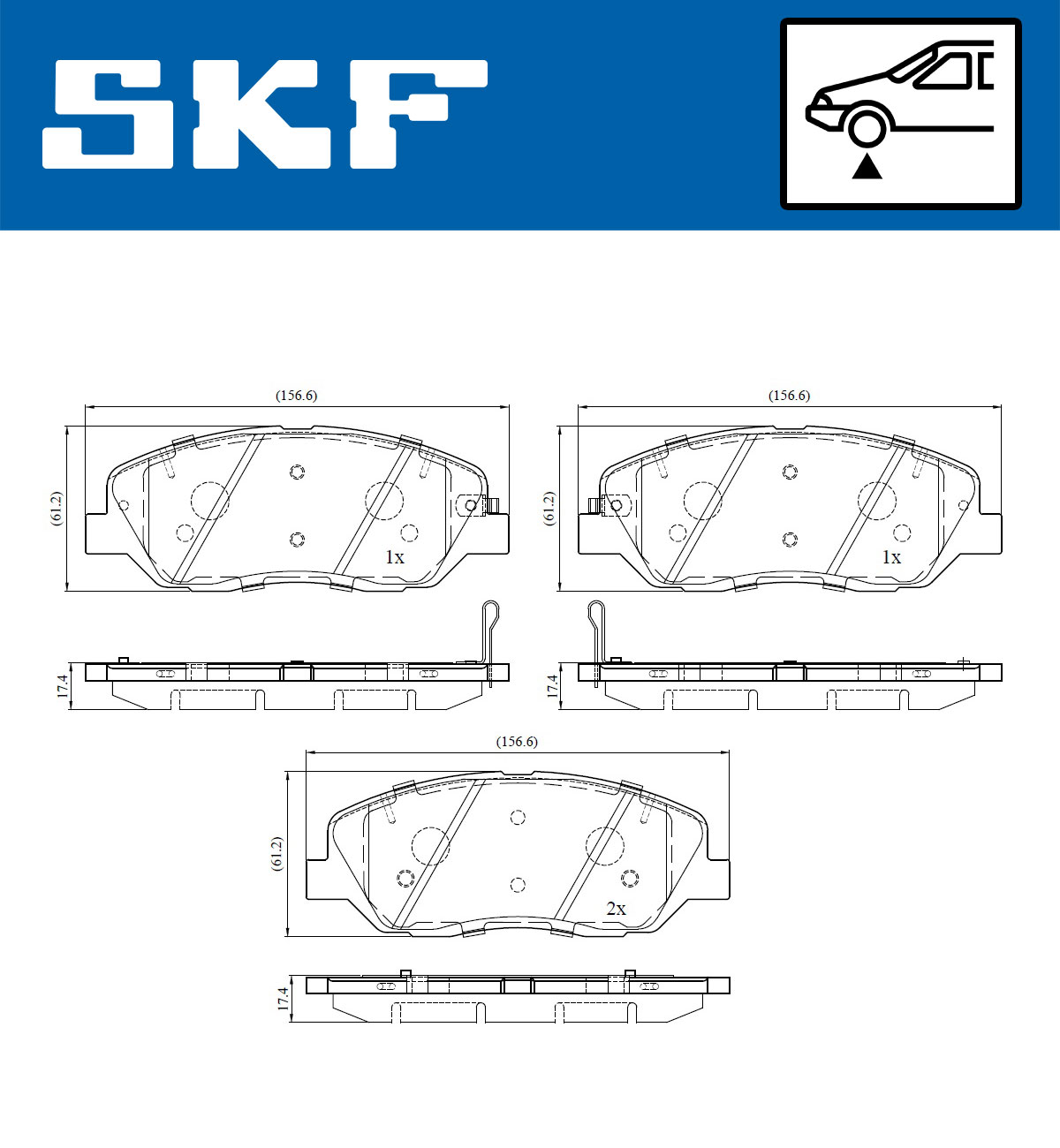 Skf Bremsbelagsatz, Scheibenbremse Vkbp 80231 A Für Ssangyong Hyundai Kia - Bild 6