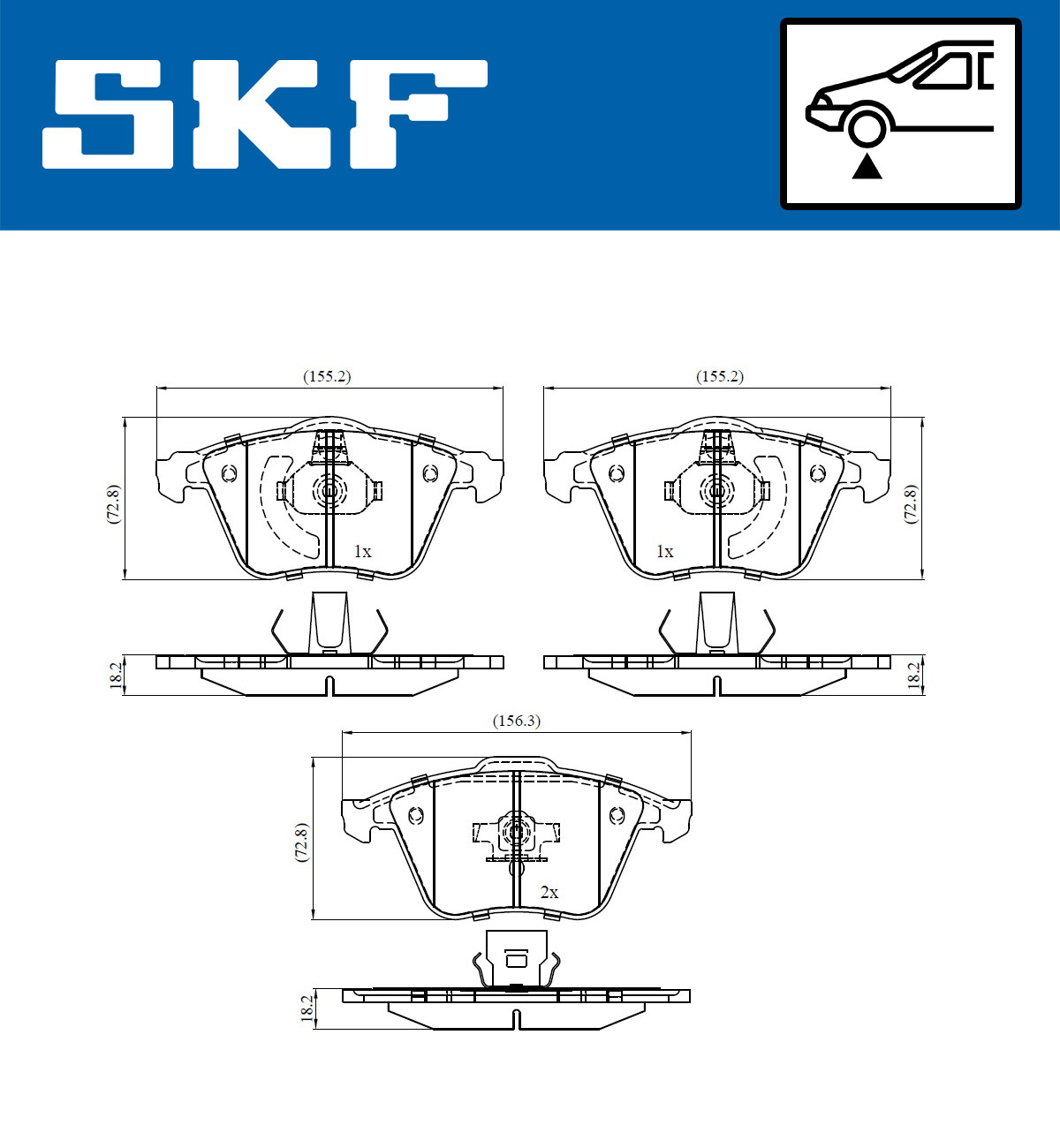 Bremsbeläge VKBP 80272 SKF für VOLVO SAAB MAZDA OPEL FORD - Bild 7