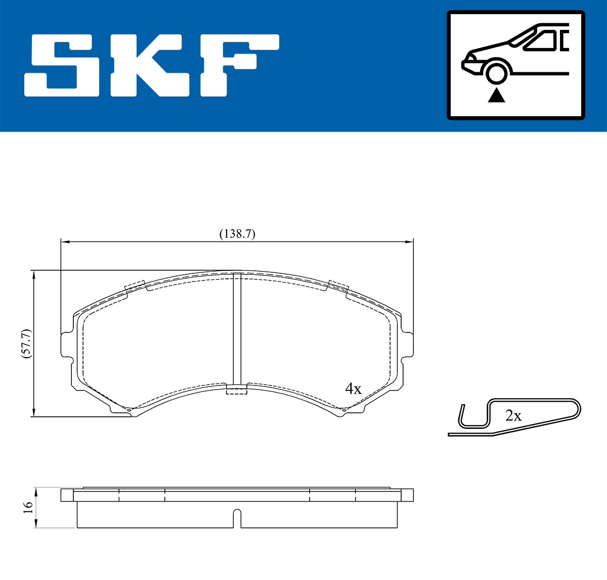 Skf Bremsbel?Ge Vorne Mazda Mitsubishi - Bild 7