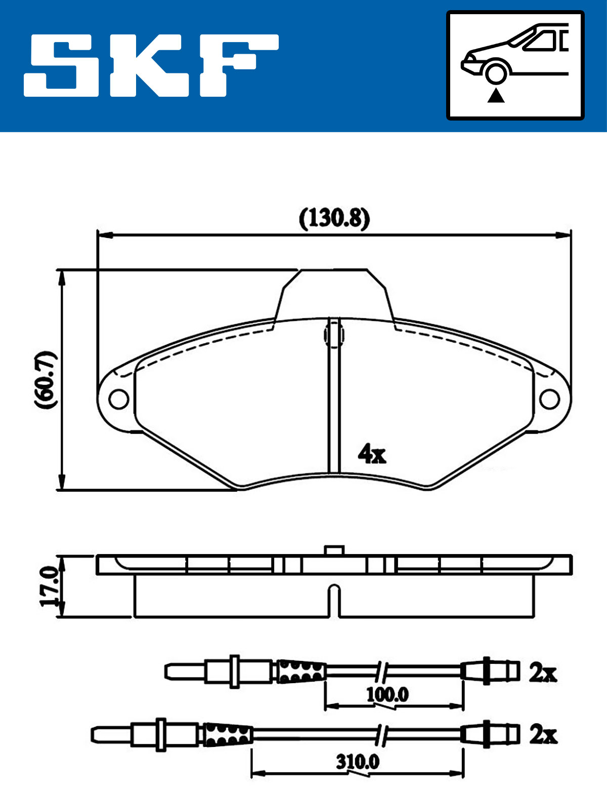 Skf Bremsbelagsatz, Scheibenbremse Vkbp 80601 E Für Citroën - Bild 6
