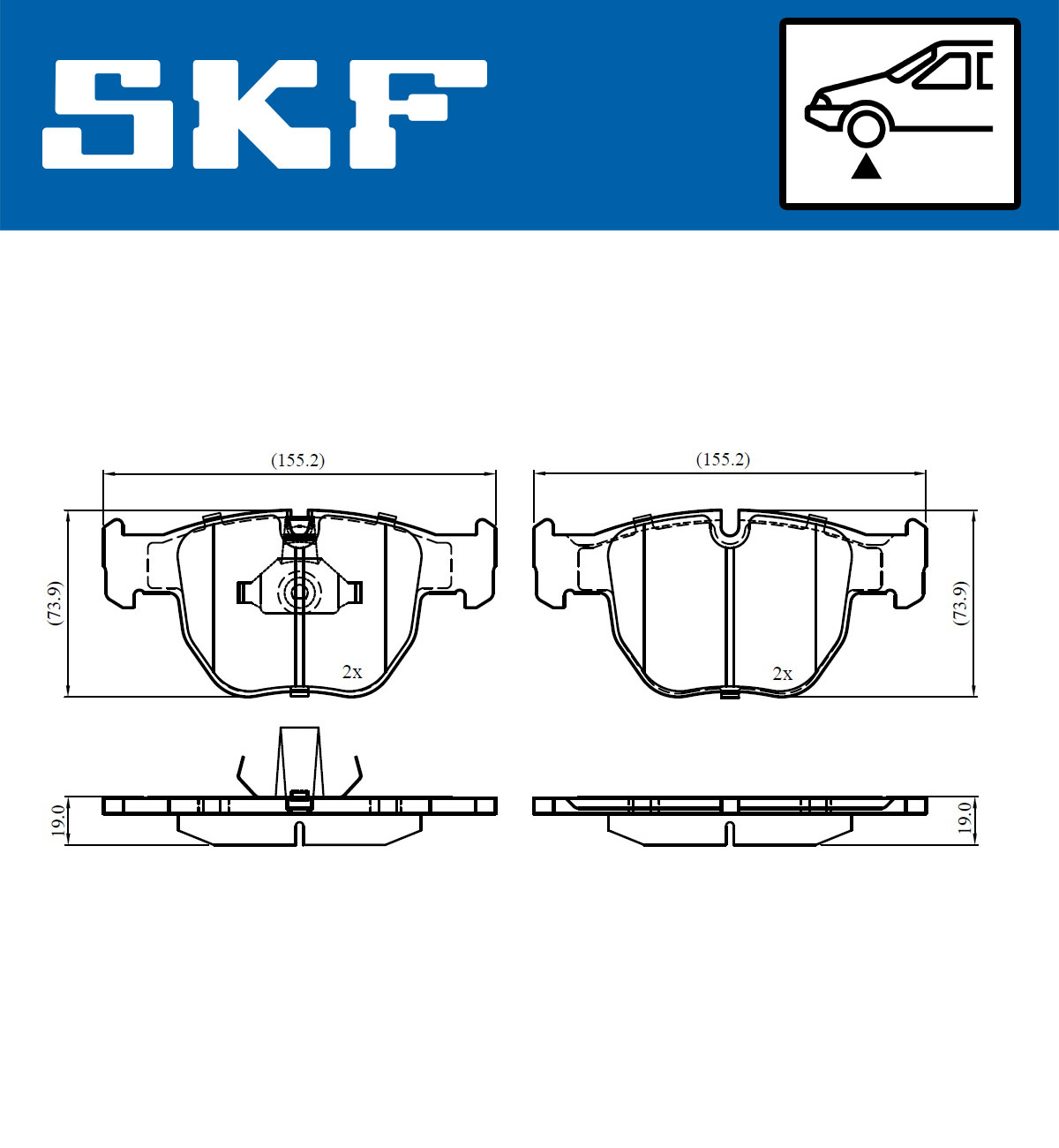 Skf Bremsbel?Ge Vorne Land Rover Range Rover 3 - Bild 5