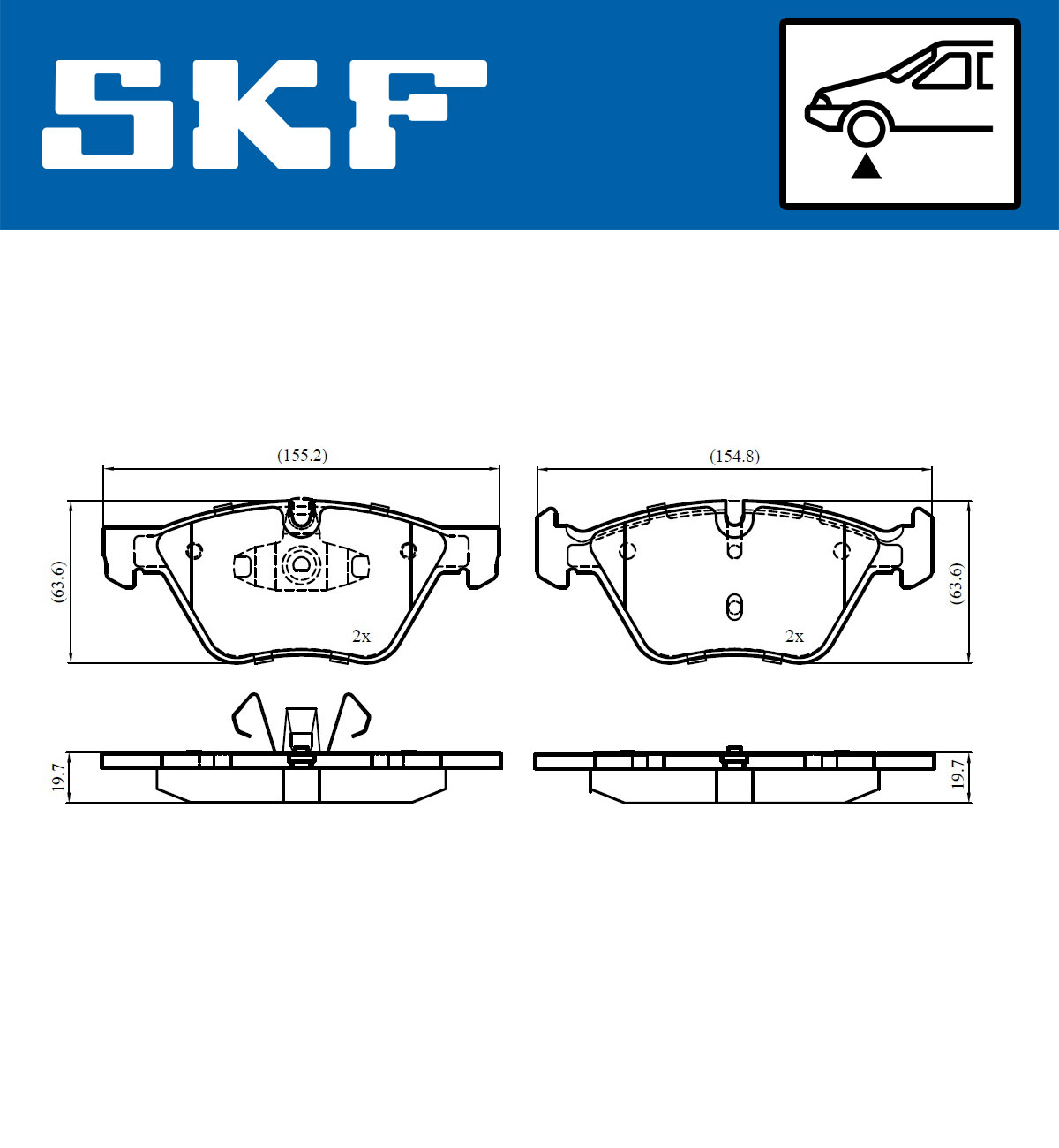 Skf Bremsbelagsatz, Scheibenbremse Vkbp 80702 Für Bmw - Bild 5