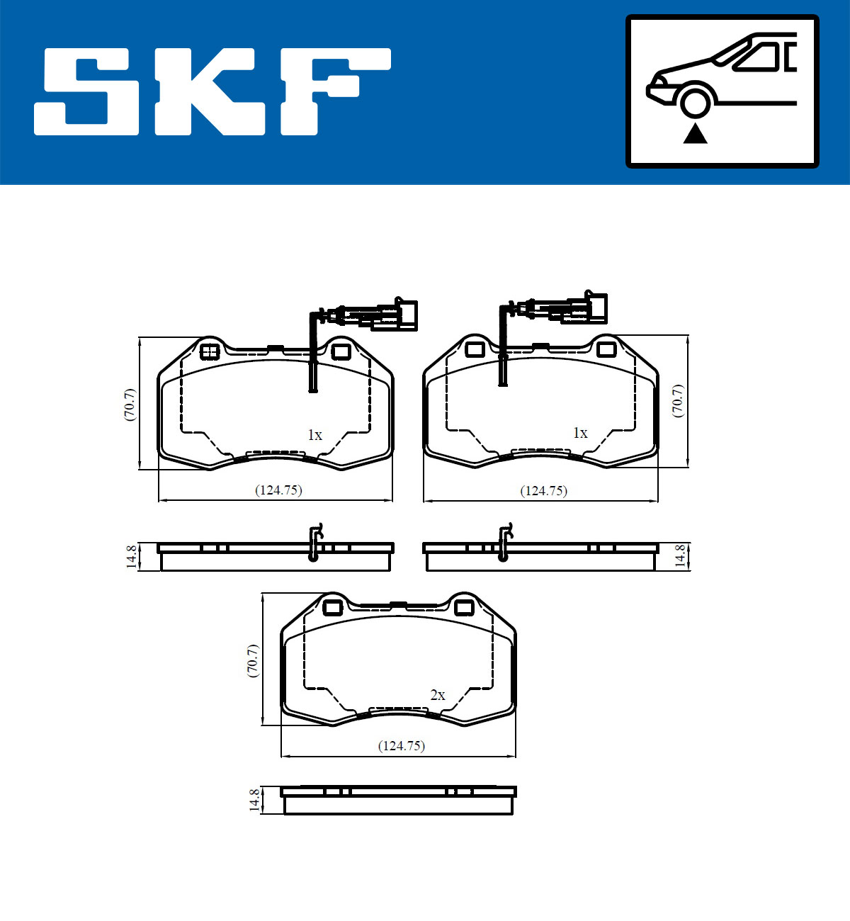 Skf Bremsbelagsatz, Scheibenbremse [Hersteller-Nr. VKBP80759E] für Abarth, Alfa Romeo, Fiat - Bild 5