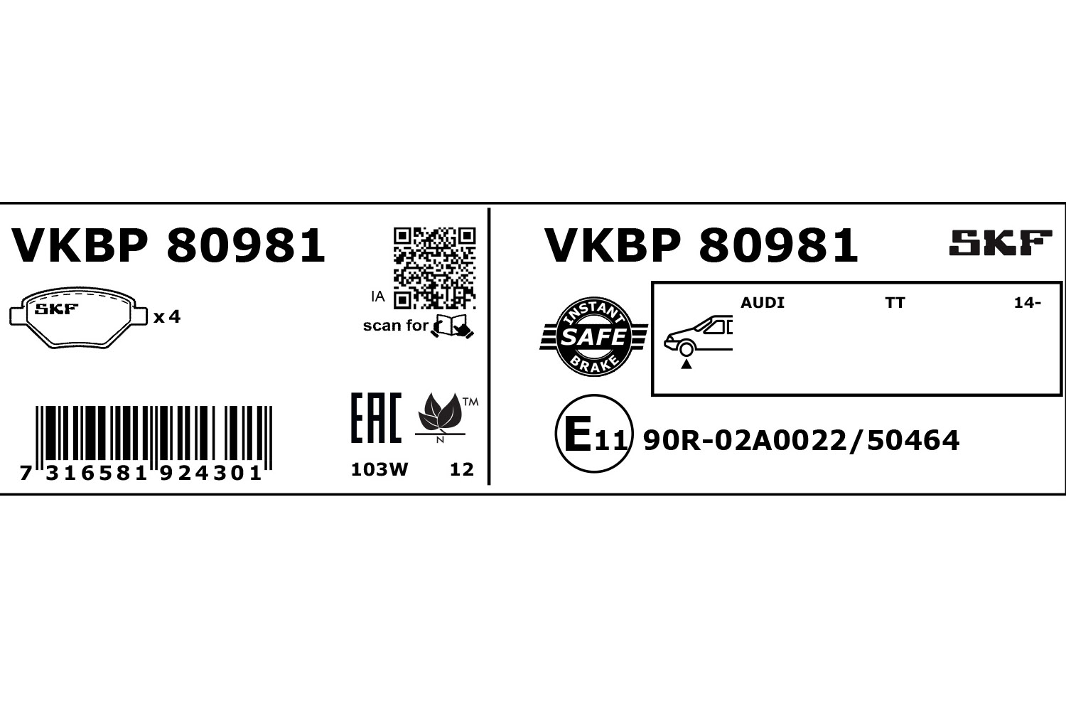 Skf Bremsbel?Ge Vorne Audi Tt 2,0 - Bild 5