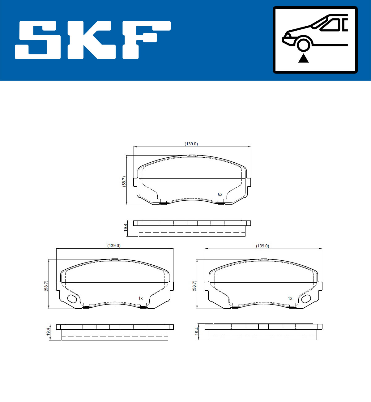SKF VKBP81008 Bremsbelagsatz für Scheibenbremse Bremsbelagsatz - Bild 4