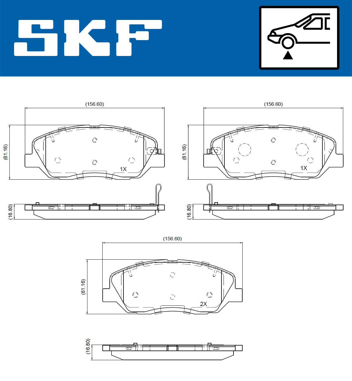 Skf Bremsbel?Ge Vorne Hyundai Kia Ssangyong - Bild 7