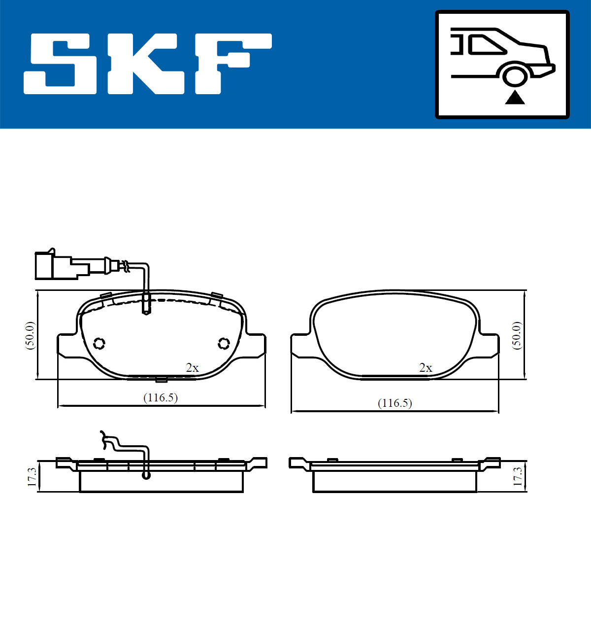 Skf Bremsbelagsatz, Scheibenbremse Vkbp 91046 E Für Alfa Romeo - Bild 5