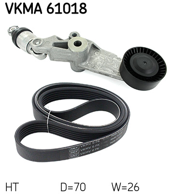 SKF Keilrippenriemen VKMA 61018 - Satz - Höhe 64 mm Länge 330 mm Breite 141 mm - OE Qualität - Bild 5