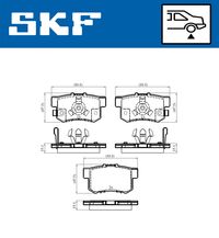 SKF Bremsbelagsatz, Scheibenbremse, Art.-Nr. VKBP 90397 A