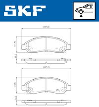 SKF Bremsbelagsatz, Scheibenbremse, Art.-Nr. VKBP 80810 A