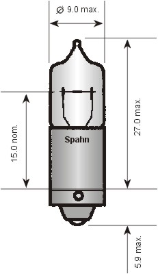 SPAHN GLÜHLAMPEN Glühlampe H6W (1 Stk.) 90131