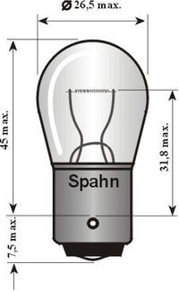 SPAHN GLHLAMPEN Glhlampe, Nebelschlussleuchte, Art.-Nr. 2010G