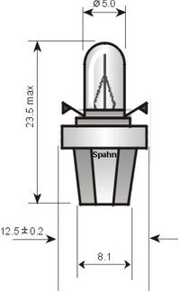 SPAHN GL�HLAMPEN Gl�hlampe, Instrumentenbeleuchtung, Art.-Nr. 2320