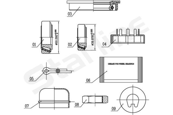 STARLINE Radlagersatz lo00529 für Volvo Vaughall Opel ALFA ROMEO Ford GM DAEWOO Audi SEAT VAG Skoda BMW ISUZU Mercedes MITS