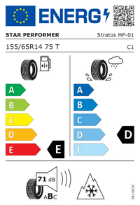 Star Performer Winterreifen "[Star Performer] 155/65R14 75T - Stratos HP", Art.-Nr. 221031532