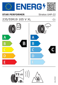 Star Performer Winterreifen "[Star Performer] 235/55R19 105V - Stratos UHP", Art.-Nr. 221031626