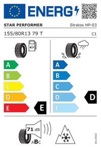 Star Performer Winterreifen "155/80 R13 79T - Stratos HP", Art.-Nr. 221031722