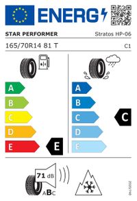 Star Performer Winterreifen "165/70 R14 81T - Stratos HP", Art.-Nr. 221031642